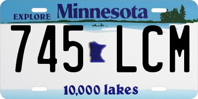 MN license plate 745LCM