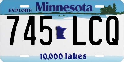 MN license plate 745LCQ