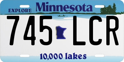 MN license plate 745LCR