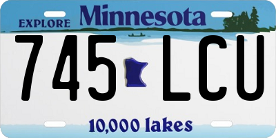 MN license plate 745LCU
