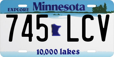 MN license plate 745LCV