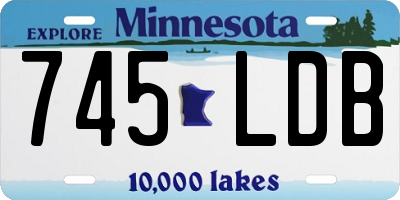 MN license plate 745LDB