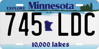 MN license plate 745LDC