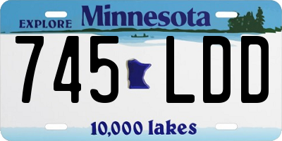 MN license plate 745LDD