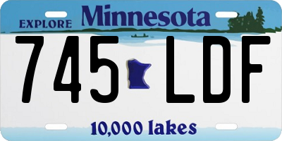 MN license plate 745LDF