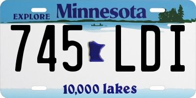 MN license plate 745LDI