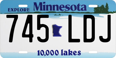 MN license plate 745LDJ