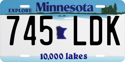MN license plate 745LDK