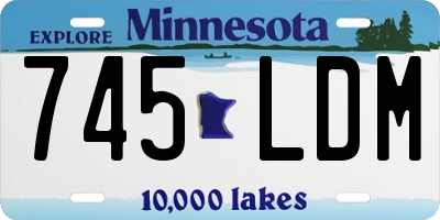 MN license plate 745LDM
