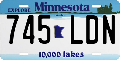 MN license plate 745LDN