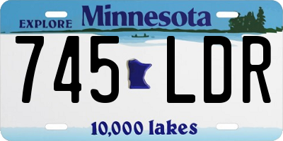 MN license plate 745LDR
