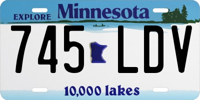 MN license plate 745LDV