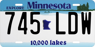 MN license plate 745LDW