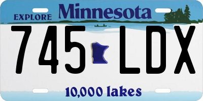 MN license plate 745LDX