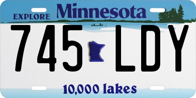 MN license plate 745LDY