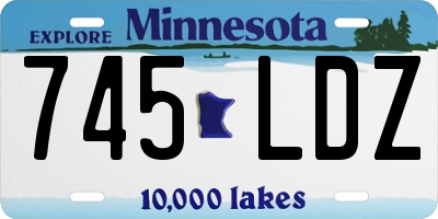 MN license plate 745LDZ