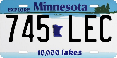 MN license plate 745LEC