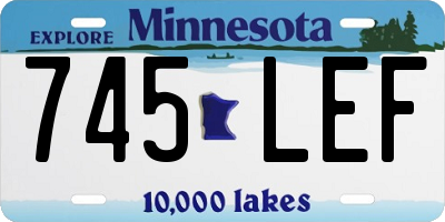 MN license plate 745LEF