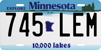 MN license plate 745LEM