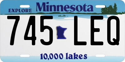 MN license plate 745LEQ