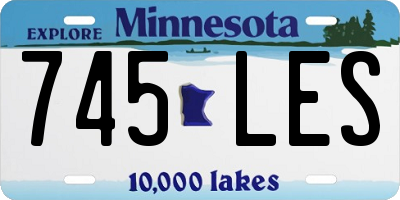 MN license plate 745LES