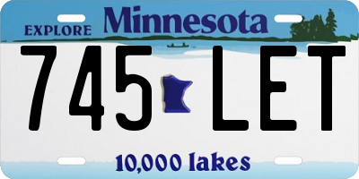 MN license plate 745LET