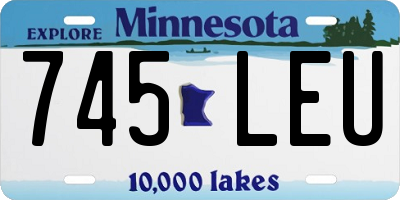 MN license plate 745LEU