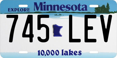MN license plate 745LEV