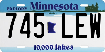 MN license plate 745LEW