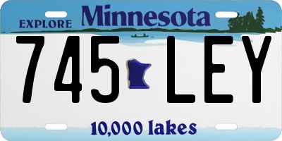MN license plate 745LEY