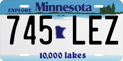 MN license plate 745LEZ