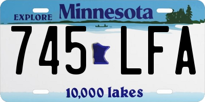 MN license plate 745LFA