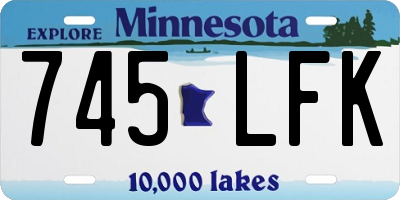 MN license plate 745LFK