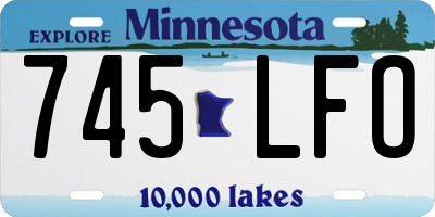 MN license plate 745LFO