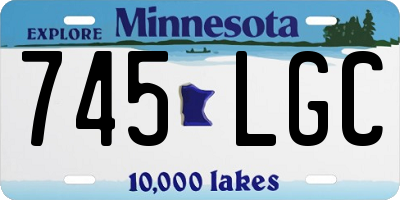 MN license plate 745LGC