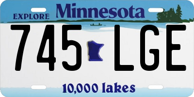 MN license plate 745LGE