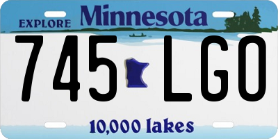 MN license plate 745LGO
