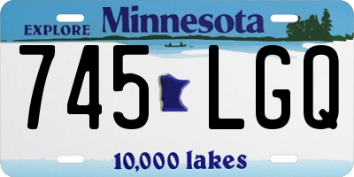 MN license plate 745LGQ