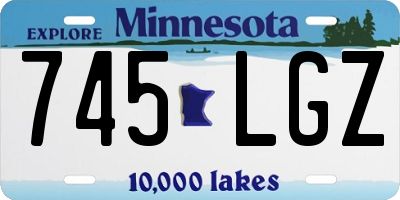MN license plate 745LGZ
