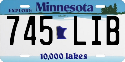 MN license plate 745LIB