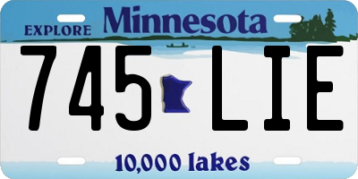 MN license plate 745LIE