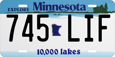 MN license plate 745LIF