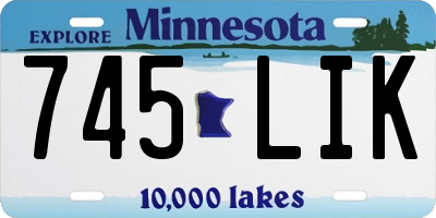 MN license plate 745LIK