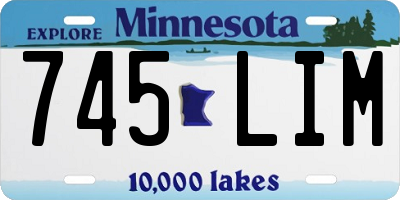 MN license plate 745LIM