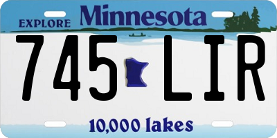 MN license plate 745LIR