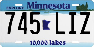 MN license plate 745LIZ