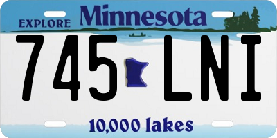MN license plate 745LNI