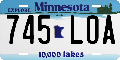 MN license plate 745LOA