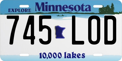 MN license plate 745LOD