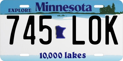 MN license plate 745LOK